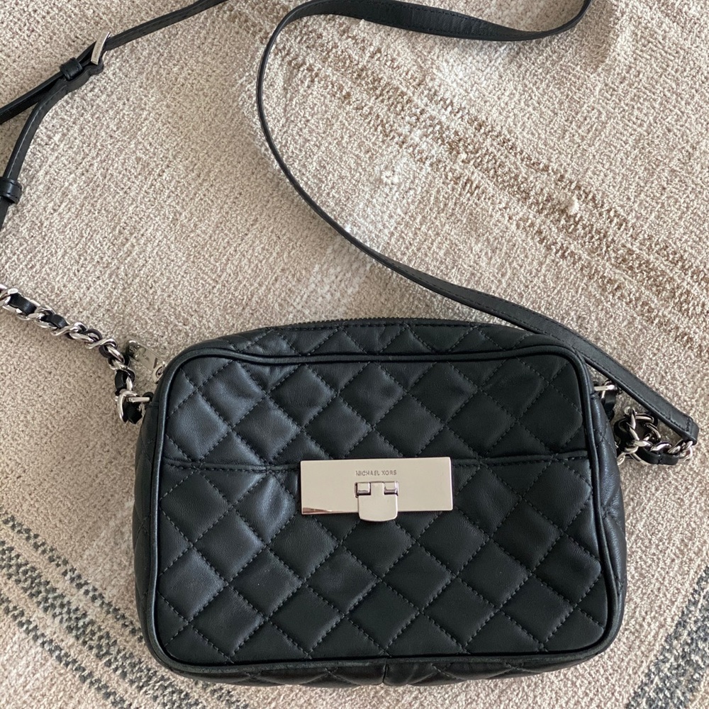 Michael Kors patent leather crossbody bag.